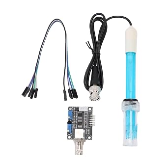 PH Module Probe Kit ph Module Easy Connectivity Liquid PH 0 14 Value Sensor Module Accuracy 0.1 BNC Connect Terminal Electrode Probe Kit, for Electrochemistry Accessories