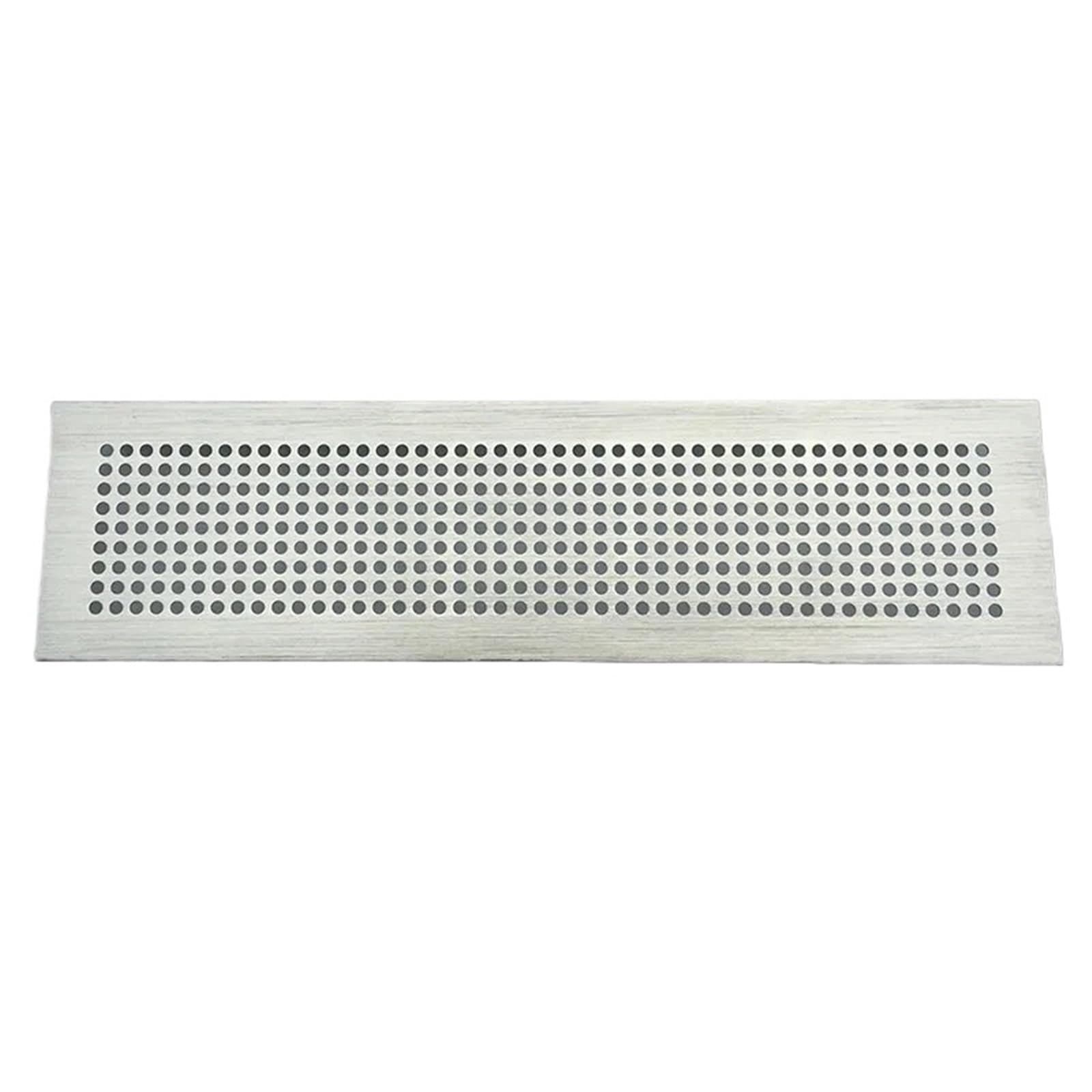 Weqyfdc Silver A Ventilation Grilles Rectangular Gold Silver Black Aluminum Ventilation Hole Grille Cover Furniture Shoe Cabinet(,250X80mm)