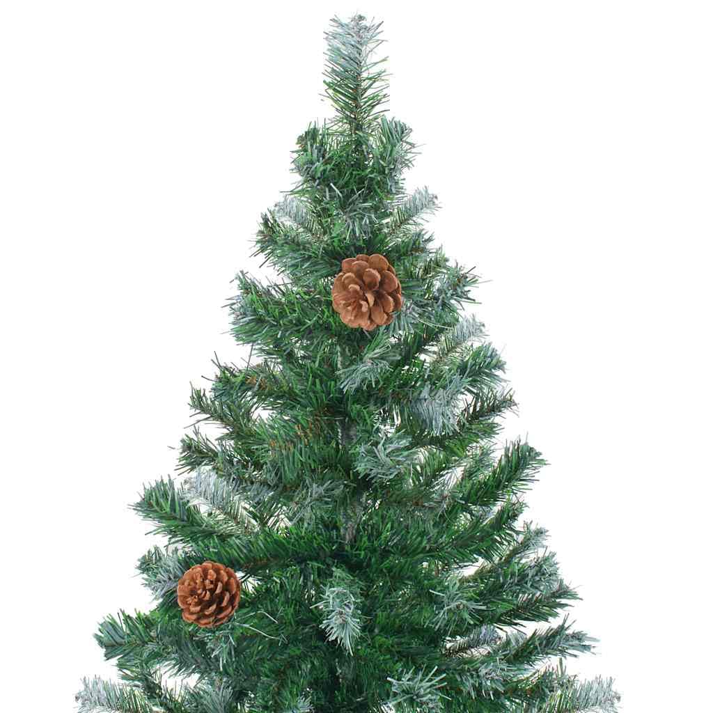 Podświetlana choinka z kulkami i szyszkami 180 cm