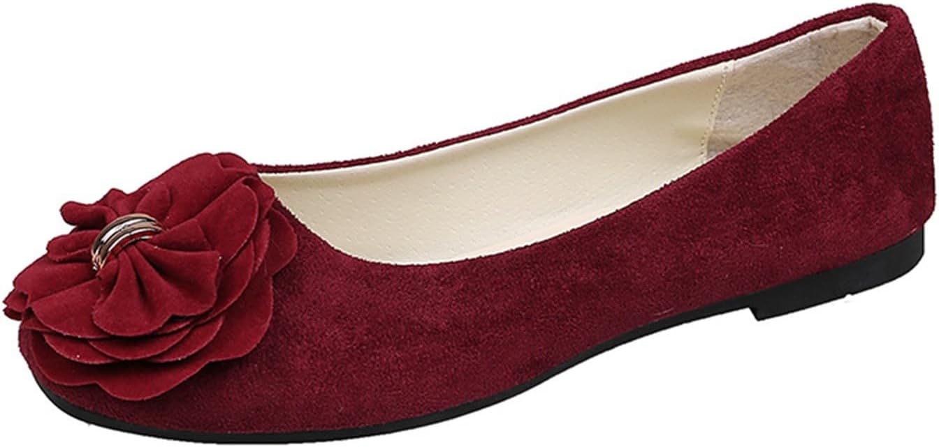 Chaussures de marche pour femmes, baskets et chaussures de sport, chaussures plates pour femmes, printemps, été et automne, en daim léger, bout rond, bouche peu profonde, fond souple, nœud, chaussures simples, vin quotidien, 36