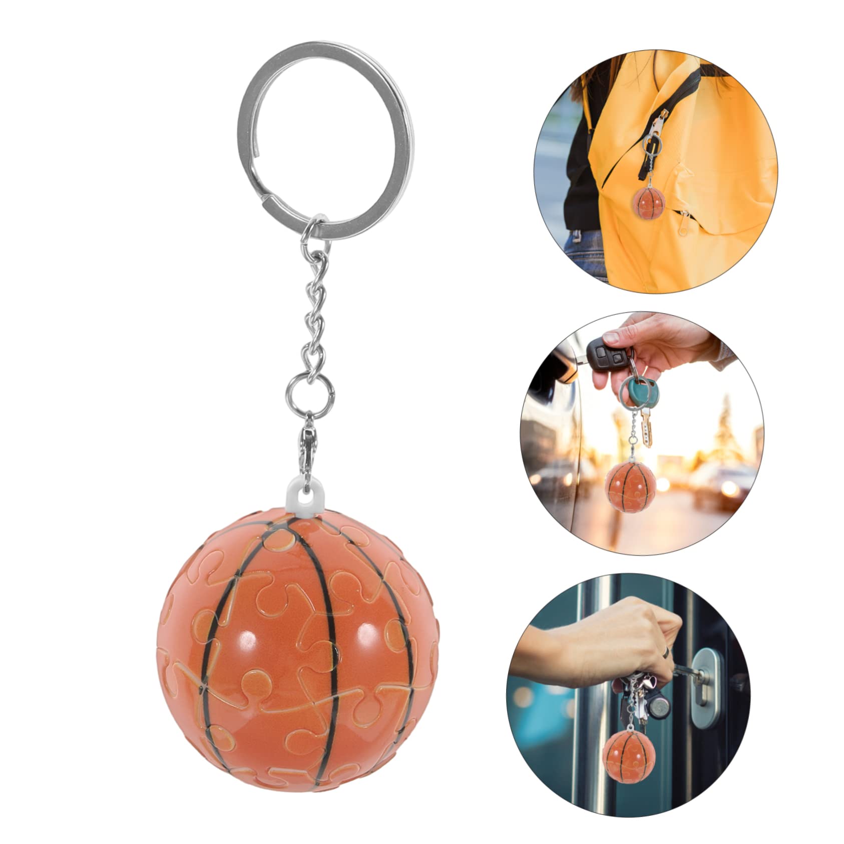 TOYANDONA 3piezas Llavero De Pelota Deportiva Creativo Colgante Para Claves De Casa y Coche Adorno Compacto y Ligero Para Mochilas Souvenir De Baloncesto y Fútbol Para Fans Deportivos