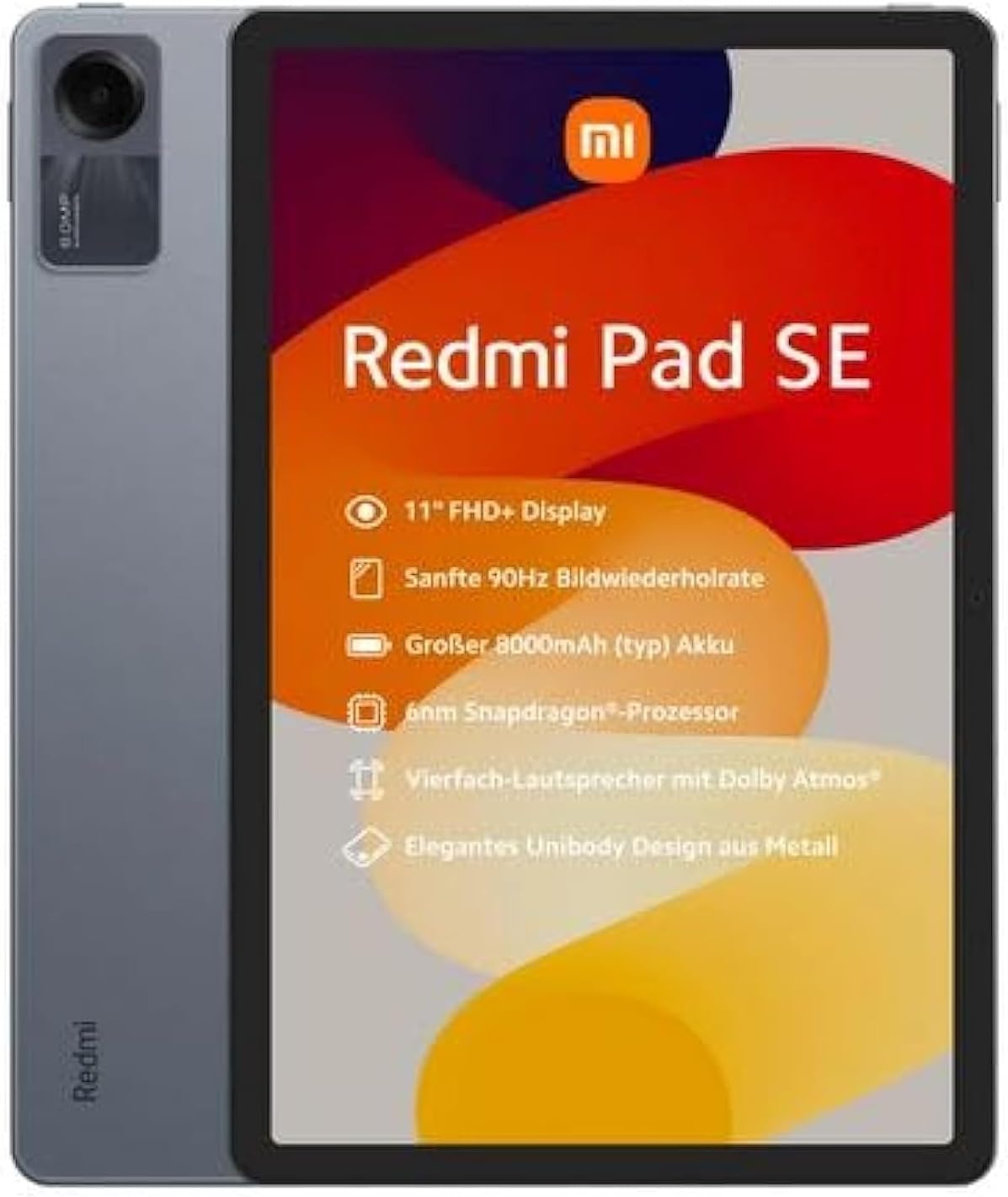 Xiaomi Redmi Pad SE (Graphite Gray 8GB RAM, 128 Storage) - 11" FHD+ eye-care display |6nm Snapdragon® 680 Mobile Platform | Smooth 90Hz refresh rate | Quad speakers with Dolby Atmos®