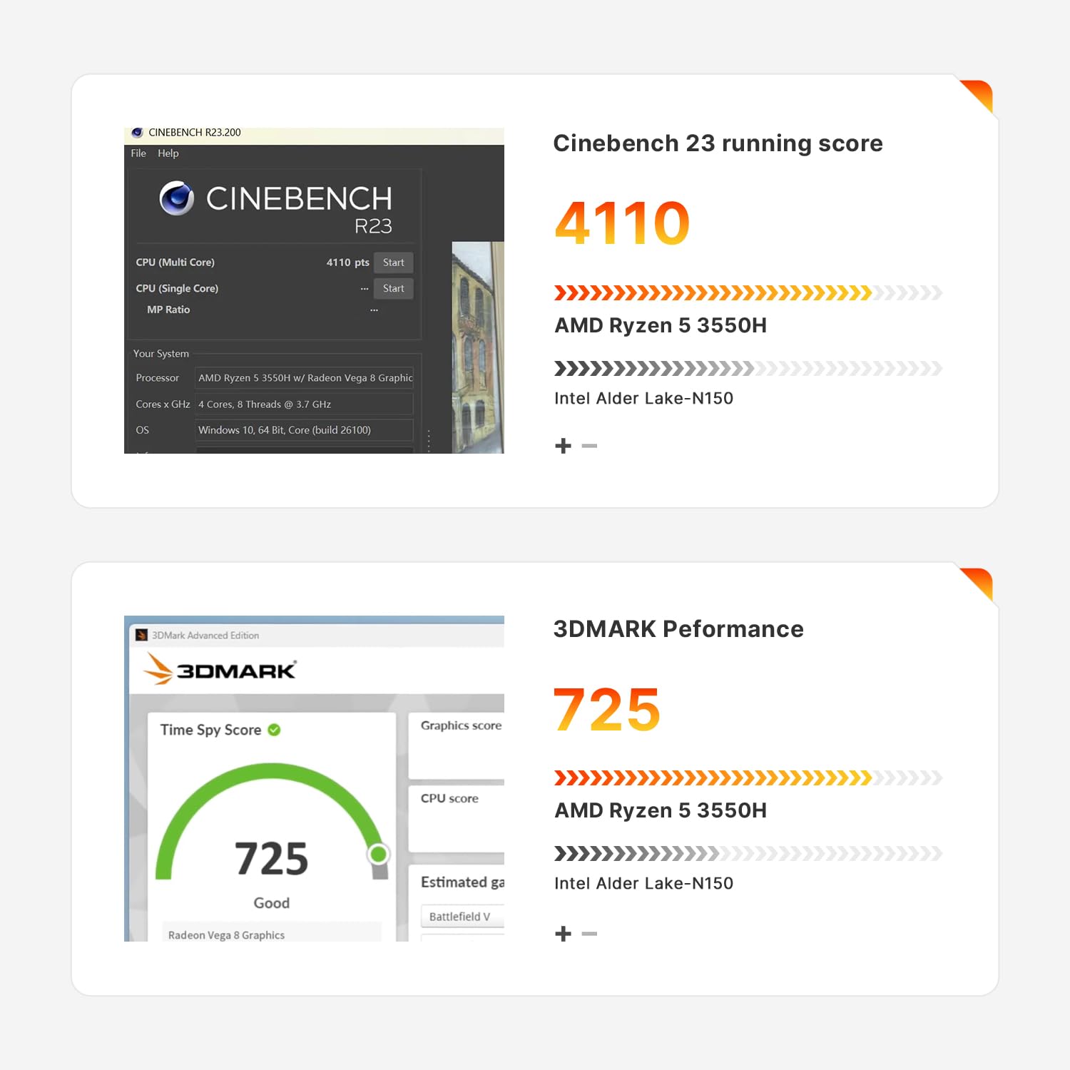 BOSGAME E4 Mini PC, AMD Ryzen 5 3550H(up to 3.7GHz), 16GB DDR4 RAM 512GB NVMe SSD Mini Computers, 4K Triple Display HDMI, Type-C, DP, Dual RJ45 LAN, Wi-FI 5, BT 5.0 - 5