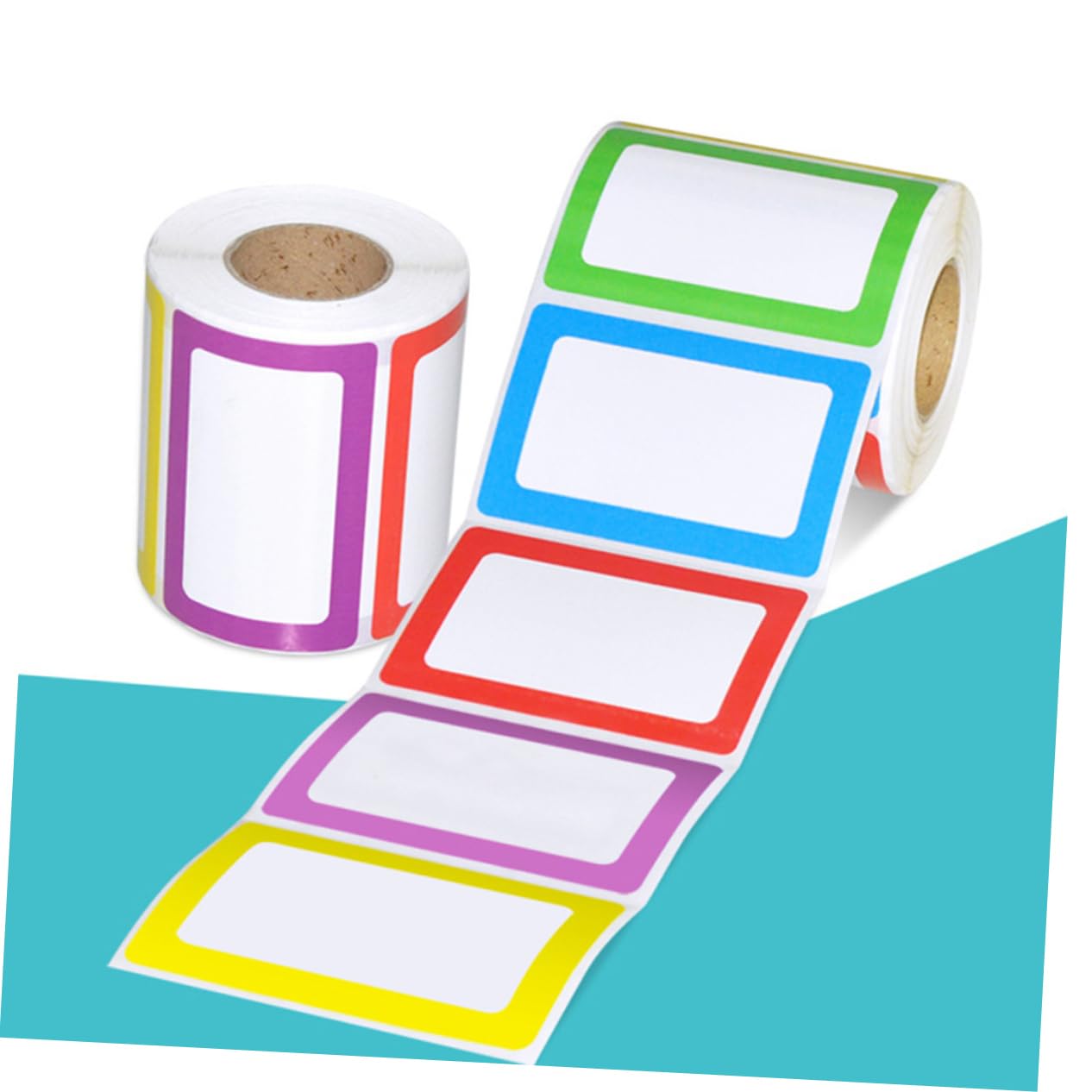 Bunte Namensaufkleber Selbstklebend Beschichtetem Papier, 1 Rolle 600 Stück