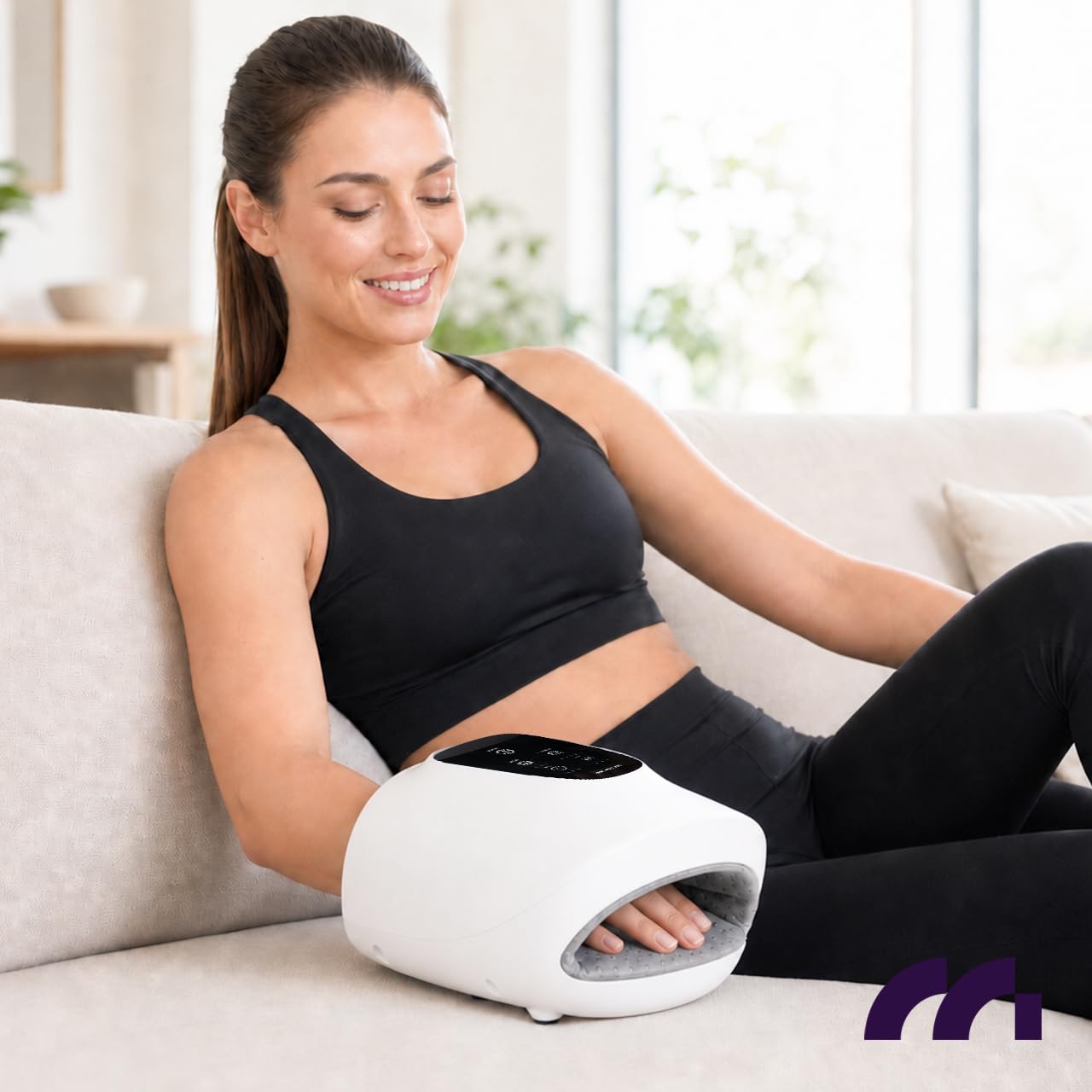 MalTec Kabelloses Massagegerät für Hände, Handflächen und Handgelenke – Druck- und Wärmefunktion – HandFroce White
