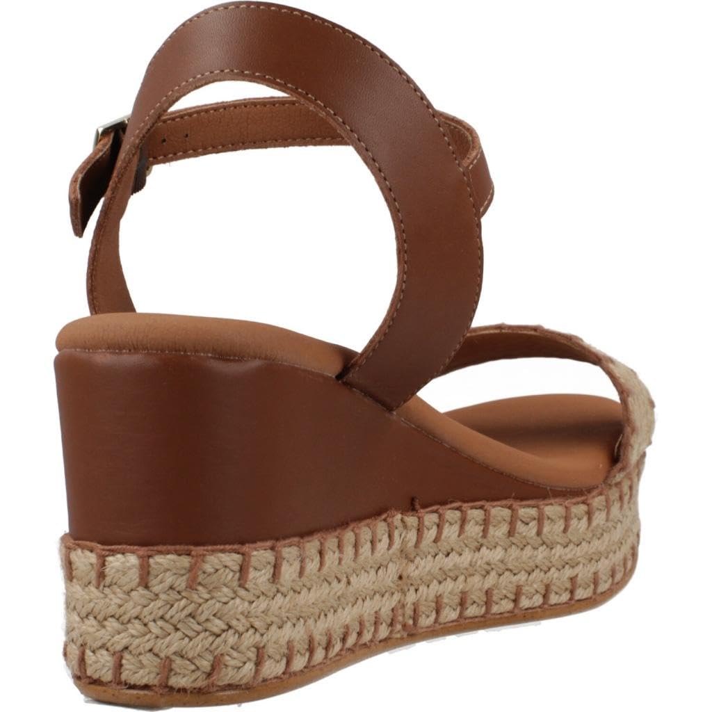 POPA Sandalia Casual de Ante y Yute, con Plataforma y cuña - CB35904-003 para: Mujer