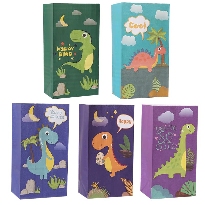 Confezione Da 12 Sacchetti Regalo Per Feste A Tema Dinosauri, Sacchetti - Foto 6