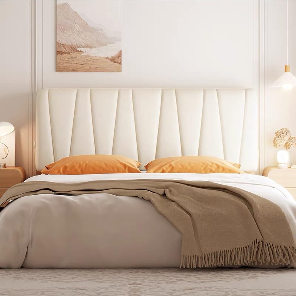 Copertura per testiera letto in velluto morbido ed elasticizzato, imbottito, lavabile, antipolvere, grigio, 100 cm