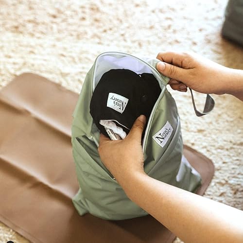 Miniatura 5 de Nora's Nursery Bolsas para artículos húmedos y secos con dos bolsillos con cremallera, reutilizables y lavables para natación, viajes, playa,