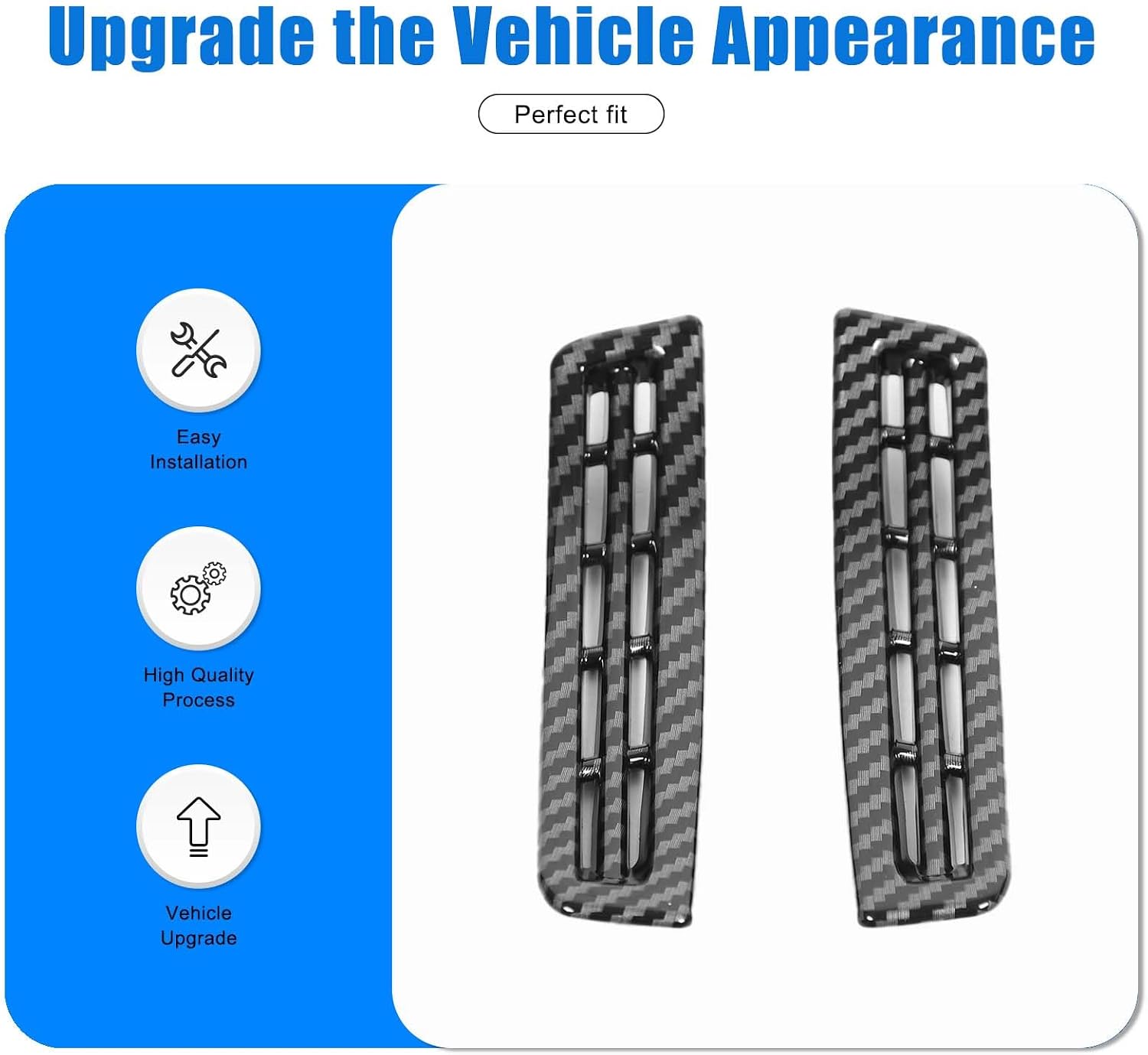 A Pillar A/C Outlet Frame Trim Compatible with H-yundai Tucson/Santa Cruz 2022-2024, ABS Inner A-Pillar Air Vent Cover Protector Accessories image 3
