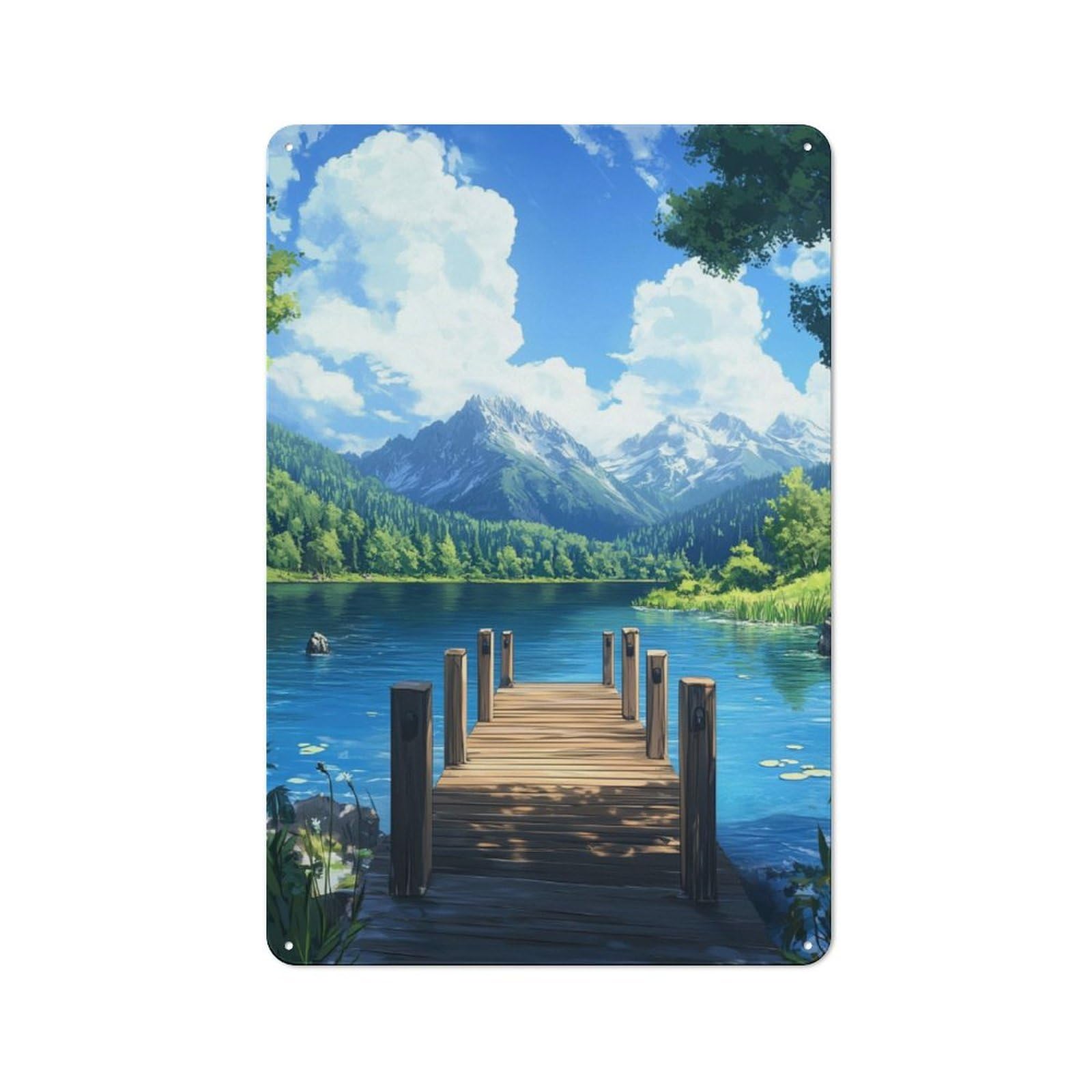 Junmoney The Dock Retro Metal Wall Sign 30X20cm With For Café Or Home Bar, For Cooler-Season Styling In Café And Home Bar