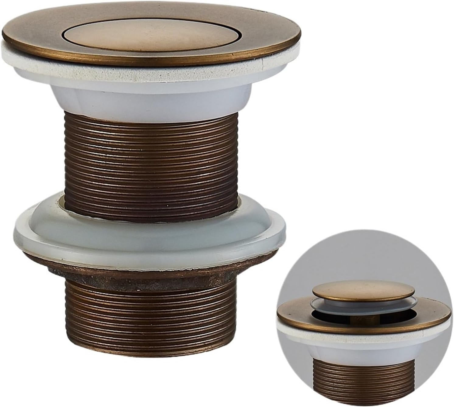 1pcs Sink Pop Up Drain Waste Stopper Bathroom Faucet Accessories(ORB Black A)