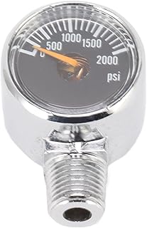 HEITIGN Co2 Pressure Gauge Co2 Keg Pressure Gauge Filling Manometer 2000psi Pressure Gauge 1/8npt Mount Co2 Cylinder Filling Manometer for Co2 Gas Keg Black