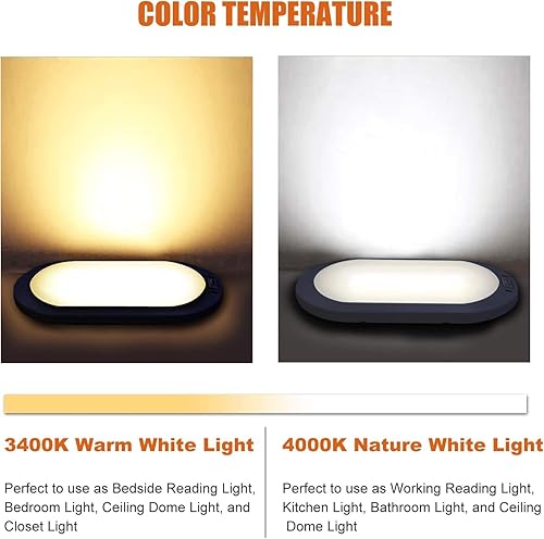 Miniatura 2 de Facon - Luz LED para domo de auto (12V, 6W, 470 lúmenes, con interruptor de encendidoapagado), paquete de de 2