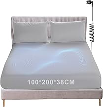 Grounding Sheet, 100 x 200 cm, Conductive Grounding Mat with EU Earth Cable, Grounding Sheet with 5% Silver Fibre 95% Organic Cotton for Better Sleep