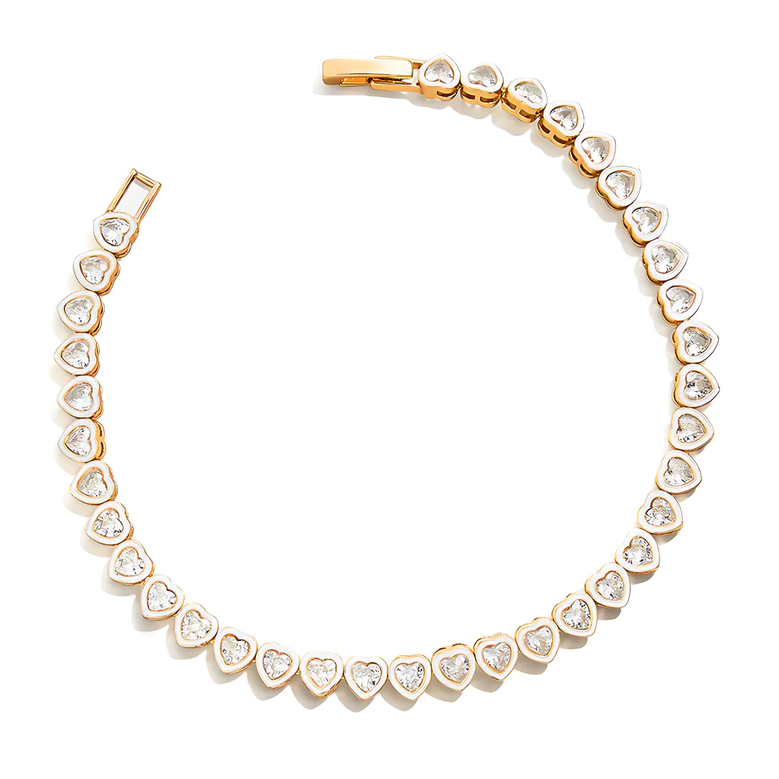 14k Gold Filled Tennis Bracelet, Cubic Zirconia Classic Bracelets for Women, Gold Bracelets For Women