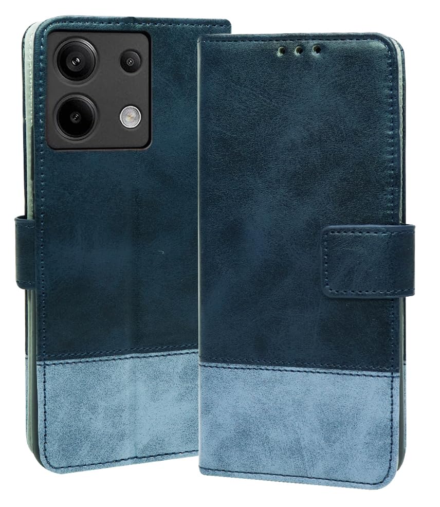 SESS XUSIVE Flip Back Cover Case for Mi Redmi Note 13 Pro 5G Dual-Color Leather Finish Inbuilt Stand & Pockets Wallet Style Flip Case Mi Redmi Note 13 Pro 5G - Blue & Sky Blue (B084YWR8DB) Amazon Price History, Amazon Price Tracker