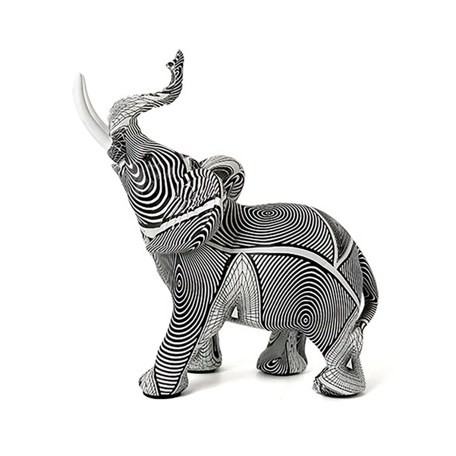 Dytartzx Elephant Sculpture Decor, Creative Resin Colorful Graffiti Animal Desktop Ornament For Home & Office, Ideal Tabletop Decoration For Living Room Bookshelf Porch
