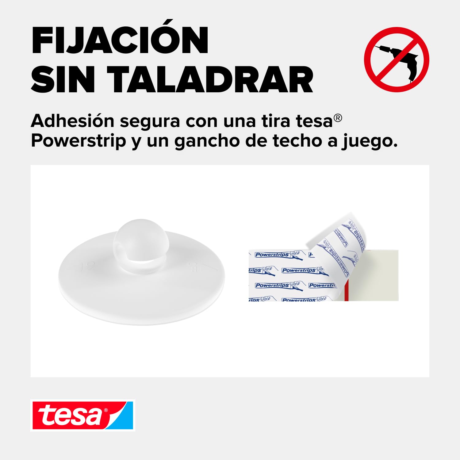 tesa Malla mosquitera de Viaje para Camas Insec Stop con fijación Powerstrips, Color Blanco