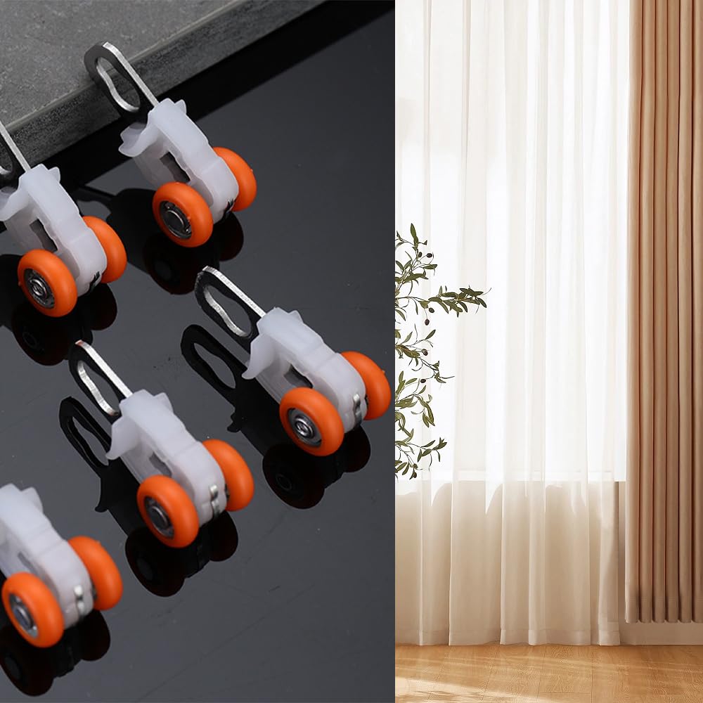 Sujetador De Cortinas Ruedas Deslizantes De Riel Deslizante De