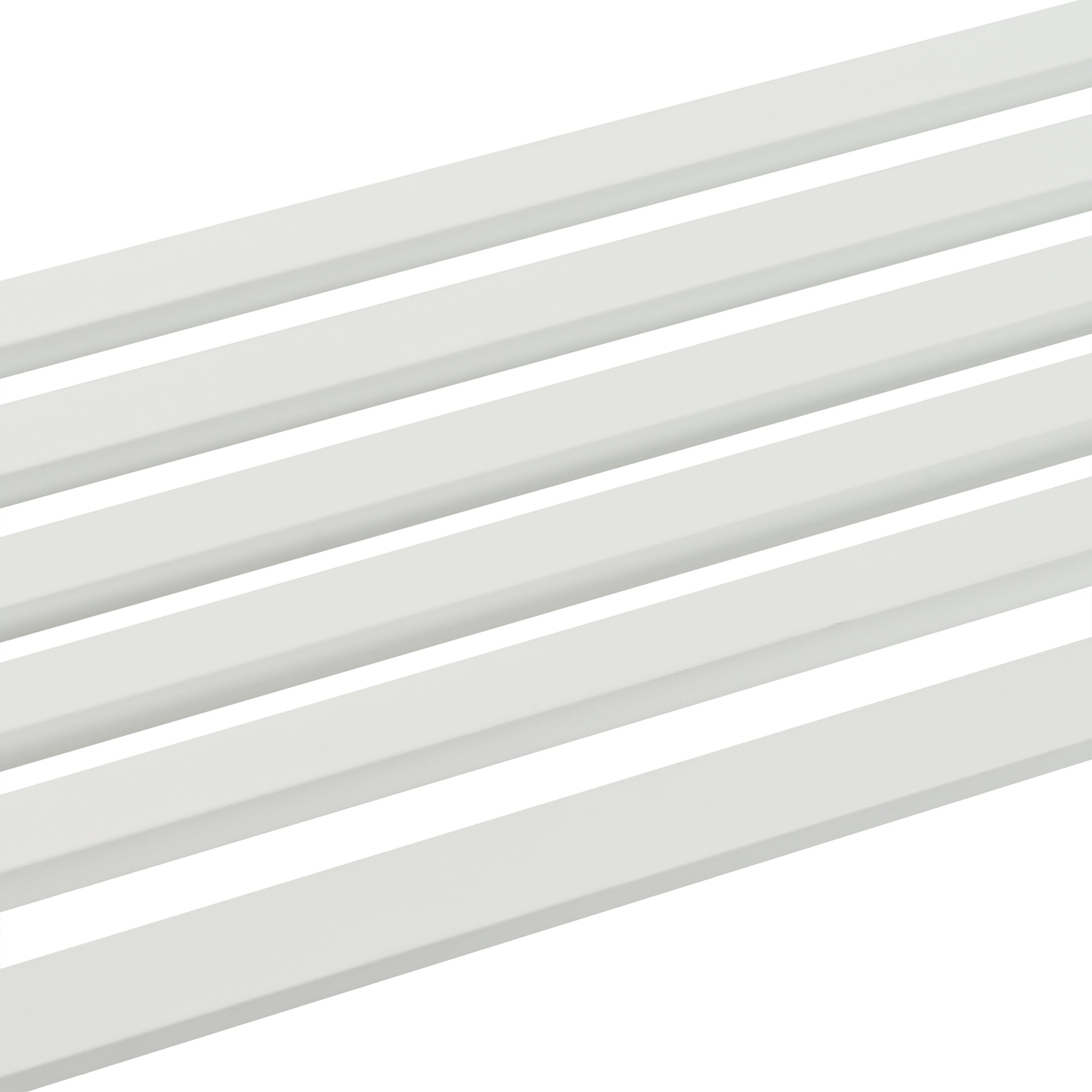 Relaxdays Banc de Jardin 2 Places en Acier, terrasse, Balcon, Blanc, 82 x 127,5 x 59,5 cm