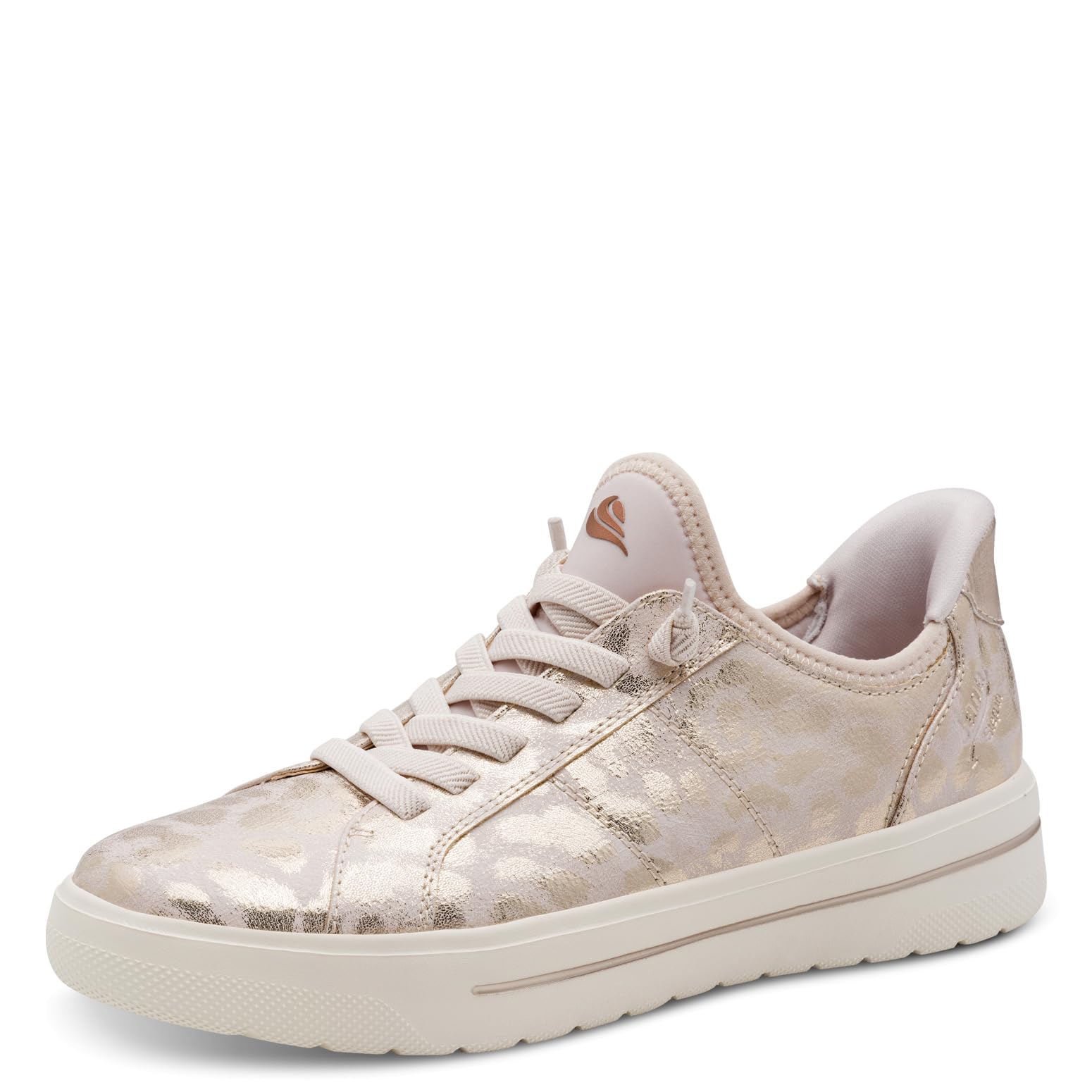 Jana Women's Damen Sneaker Low Vegan 8-23764-45, Rose Gold Leo, 9 UK