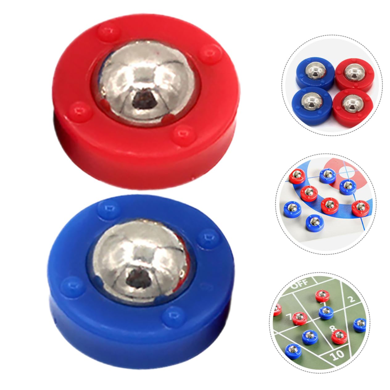HANABASS 96 Teiliges Mini Shuffleboard Pucks Set Robuste Rollkugeln Tischspiel Zubehör für Verbessertes Spielvergnügen rutschfeste Mini Brettspiele Langlebige Sliding Balls für