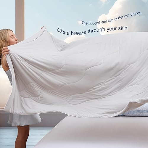 Miniatura 5 de QUTOOL Mantas refrescantes para personas que duermen con calor, edredón de verano para sudores nocturnos, tamaño matrimonialqueen, manta fría de