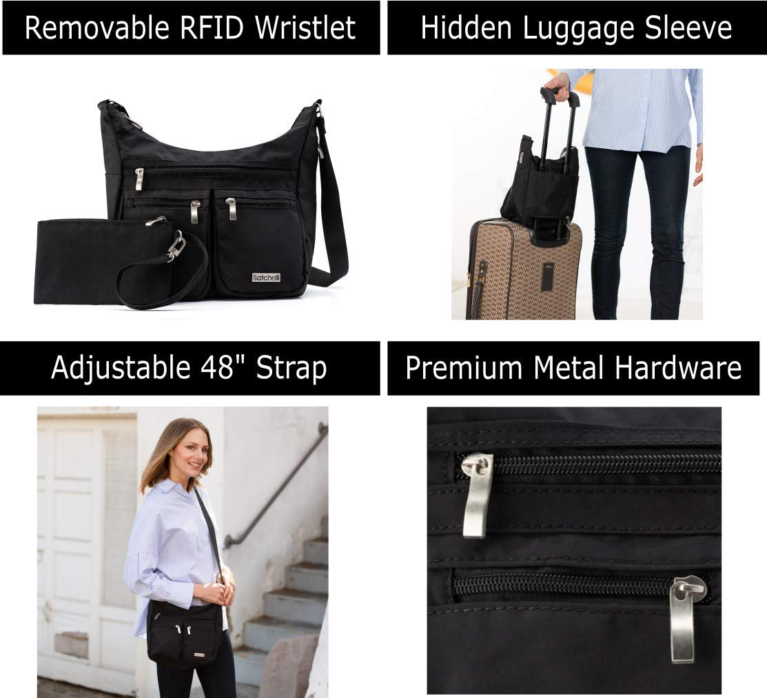 Crossbody Purse with RFID Passport Holder, Shoulder Bag for Women, Lightweight Bag for Travel, Cruise and Everyday