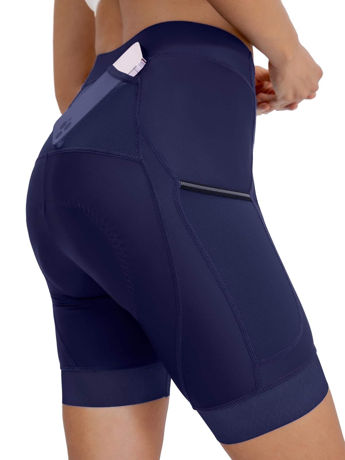 ARSUXEO pantalón Ciclismo Mujer Culotte Mujer 4D Acolchado 3 Bolsillos 576