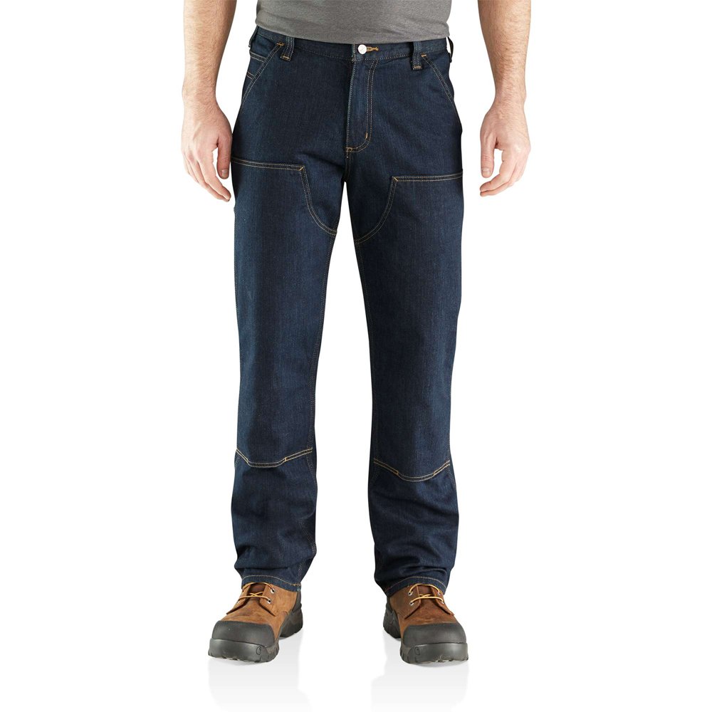 Carhartt mens Rugged Flex Relaxed Fit Heavyweight Double-Front Utility Logger Jean Work Utility Pants