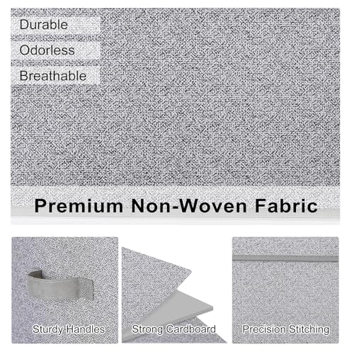 Image of WUIKE Storage Boxes with Lids, Ash Gray, Extra Large, 3-Pack