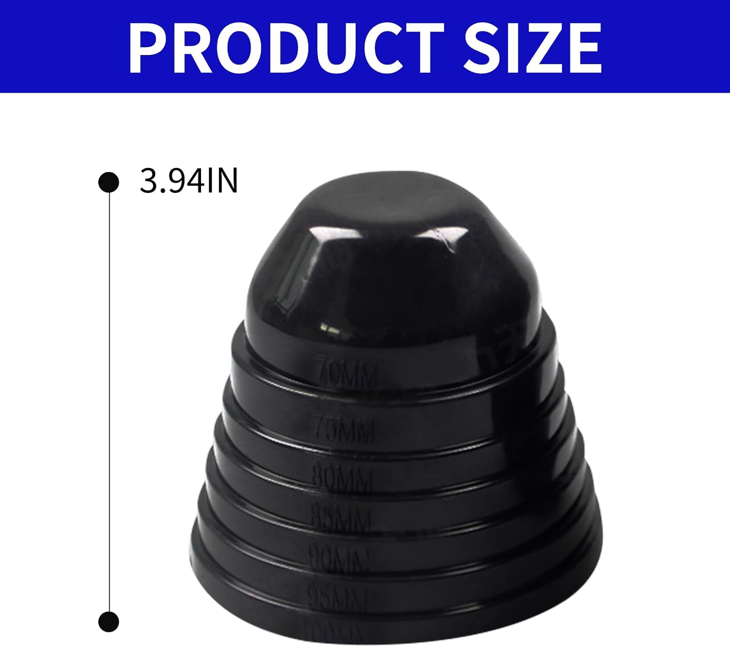 Led Light Dust Cover,2 Pcs Black Headlight Dust Cover 2.75 Inches-3.93 Inches Adjustable Size for Cars SUV, Trucks Headlight Covers