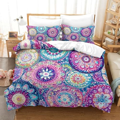 Colorful Mandala 3D Estampado Funda Nordica