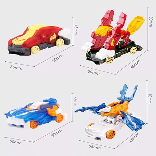 Miniatura 7 de 720 Flip & Morph - Coche de juguete, la colisión se transforma en un auto de velocidad de juguete, vehículos de juguete de cambio continuo (2PCSB)