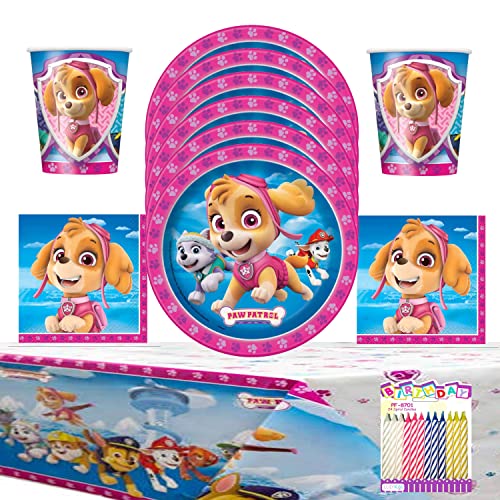 Fournitures de fête d'anniversaire Paw Patrol pour créer un goûter magique de fille