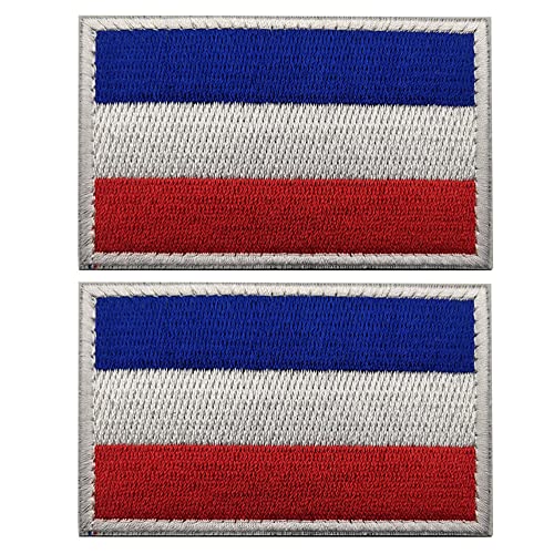 2 Stück Europäische National-Stickerei Aufnäher Country Badges Morale Emblem Airsoft Biker Militär Armband für DIY Rucksäcke Kleidung Hut Team Uniform (Niederlande)