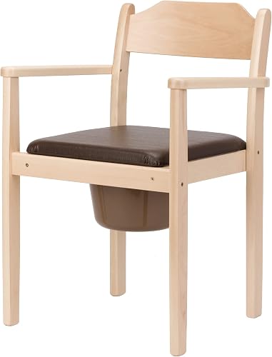 Toilettes Hygiéniques Chaise de Chevet en Bois Seau Amovib Perla