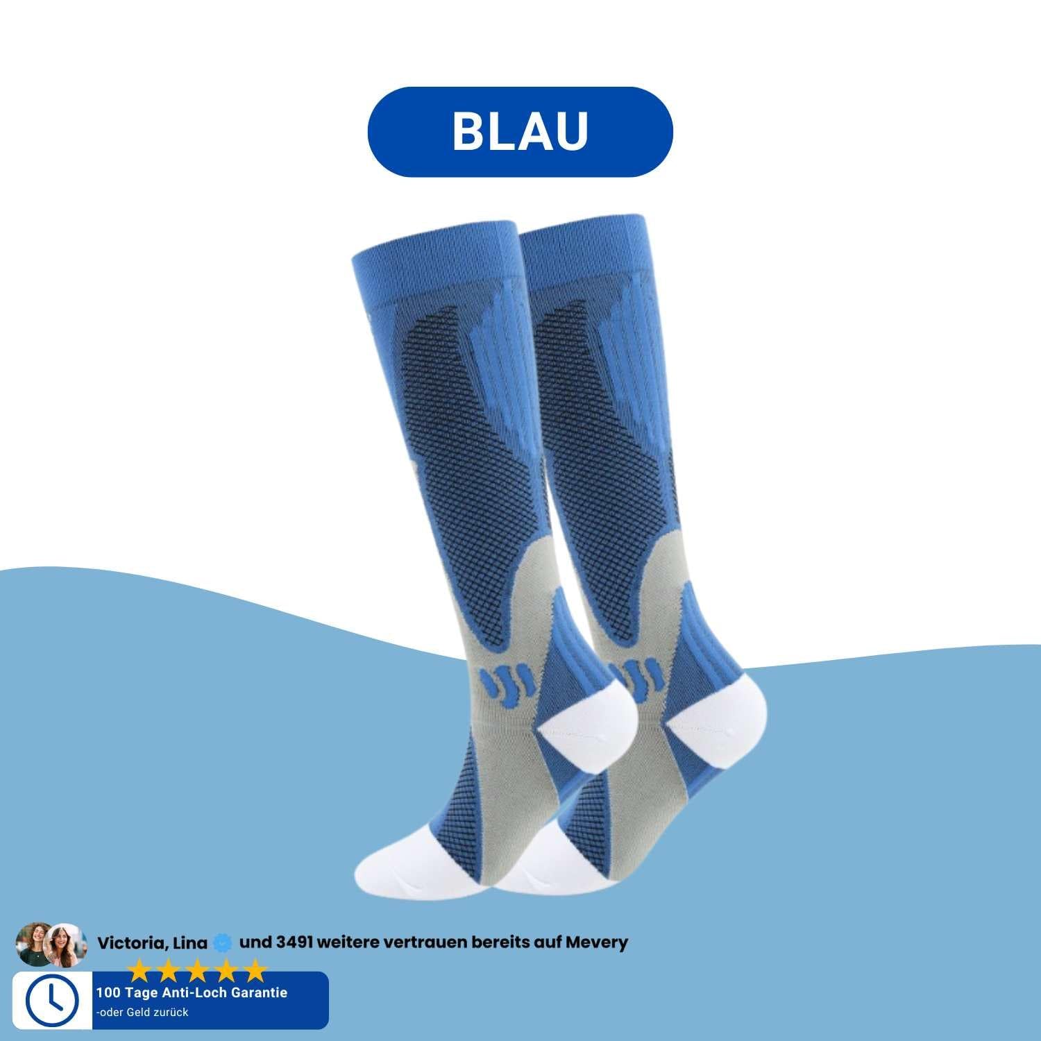 Mevery - Kompressionsstrümpfe Kompressionsstrümpfe für Damen und Herren - 3 Paar Kompressionsstrümpfe ideal für Sport, Laufen, Reisen, Fitness und Fußball - Erhöhen Sie Ihre Leistung