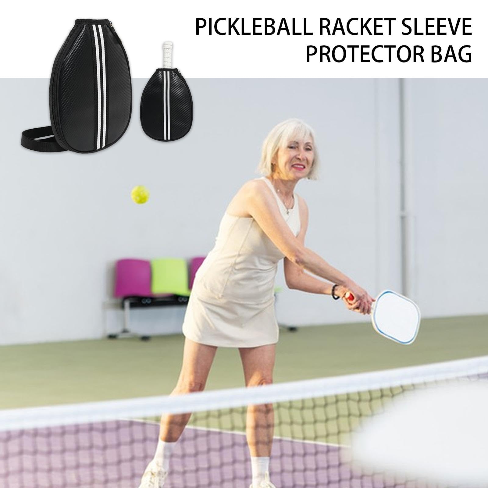 Housse pour Raquette de Pickleball – Housse de Protection pour Raquette de Pickleball | Sac de Rangement pour pagaie de Pickleball avec épaule Unique pour éviter Les Rayures et Les Bosses