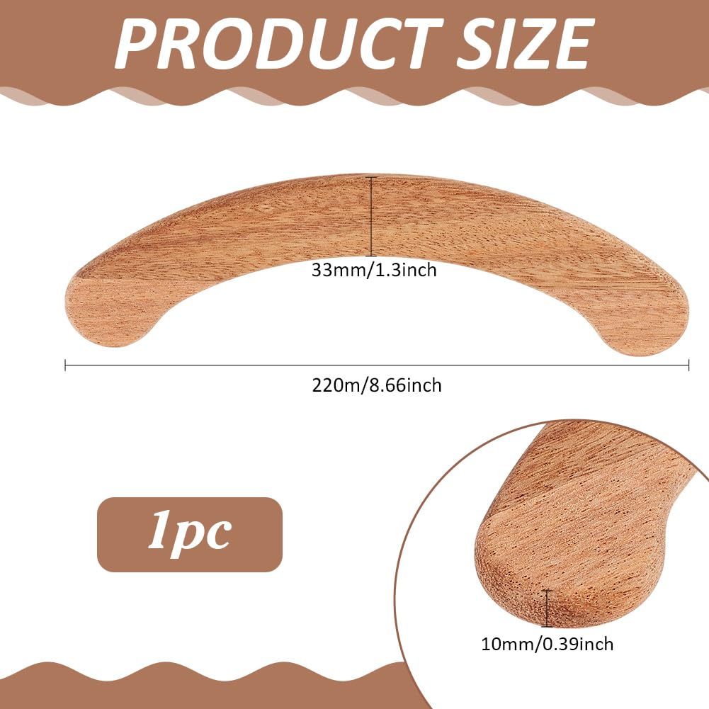 BENECREAT Moldeador de Sombreros Resistente de Nogal, Juego de Herramientas Genéricas para Hacer Sombreros de 200x34x9mm, Extractor de Madera Marrón Coco para Sombreros de Vaquero, Fedora