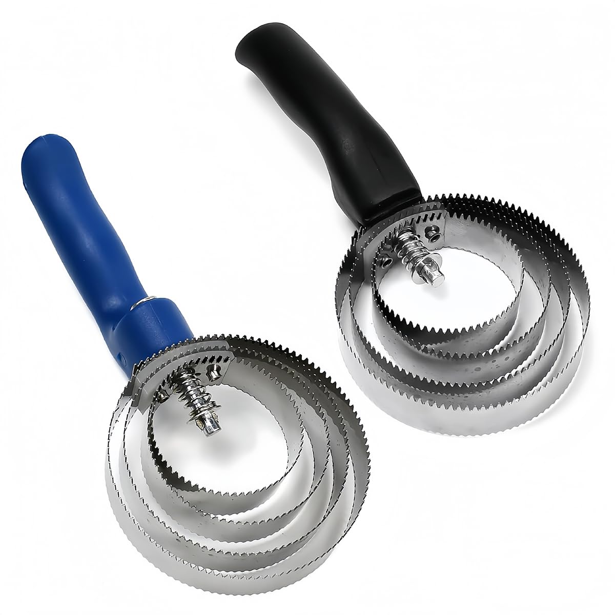 Gurtt Spiral Curry Comb 4 Rings Horse Brush Metal Curry Comb Double Sided Stainless Steel Horse Scraper for Cleaning Coarse Dirt for Horses, Cows Pack Of 2