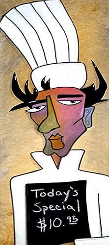 Especial Salsa Por fidostudio 18 x 6 Póster Muro Decors restaurante arte Chef Cook Fine Dinning Arte Bar Advertisement Arte contemporáneo