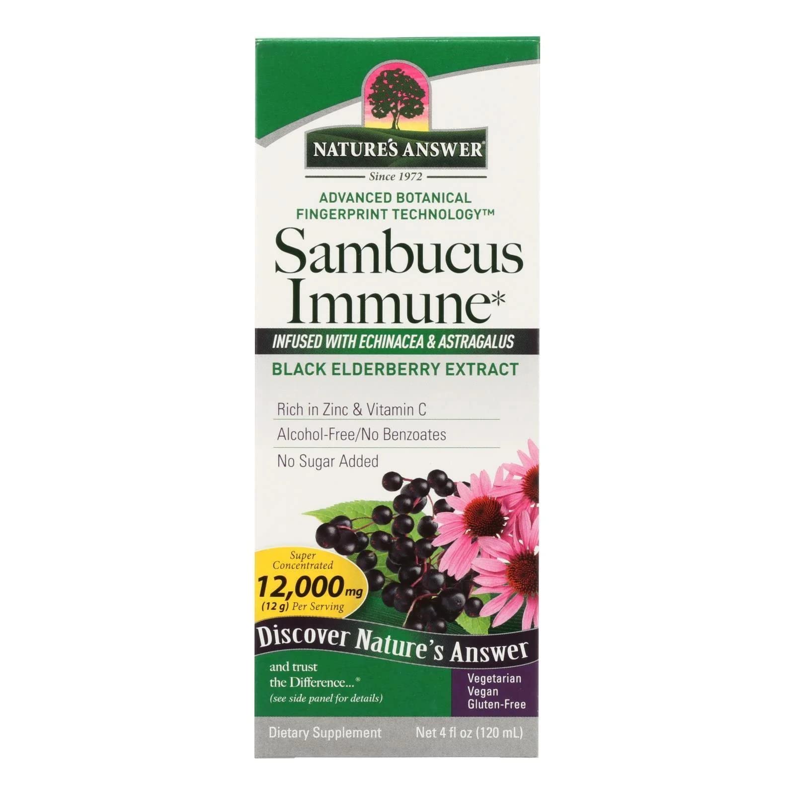 Nature's Answer Sambucus Immune Support, 4-Fluid Ounces