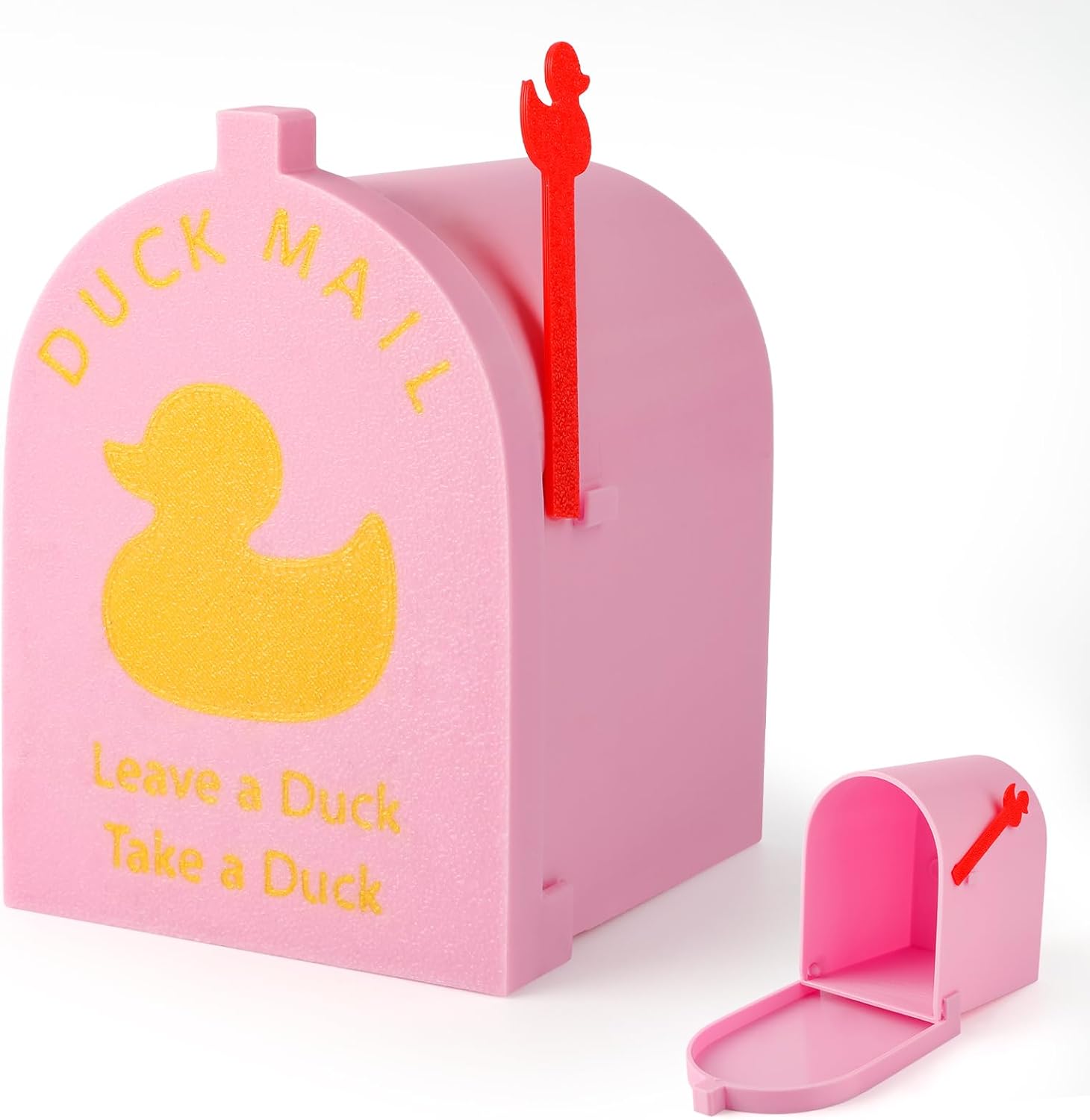 Pink Cruise Duck Mailbox Magnet for Ship Door Decorations, Magnetic Mini Mailbox for Duck Exchange Game, Cabin Door Decor Accessories