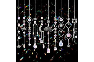 Crystal Wall Decor: Sun Catchers, 10 Pcs Premium Crystal Prism Hanging Kit