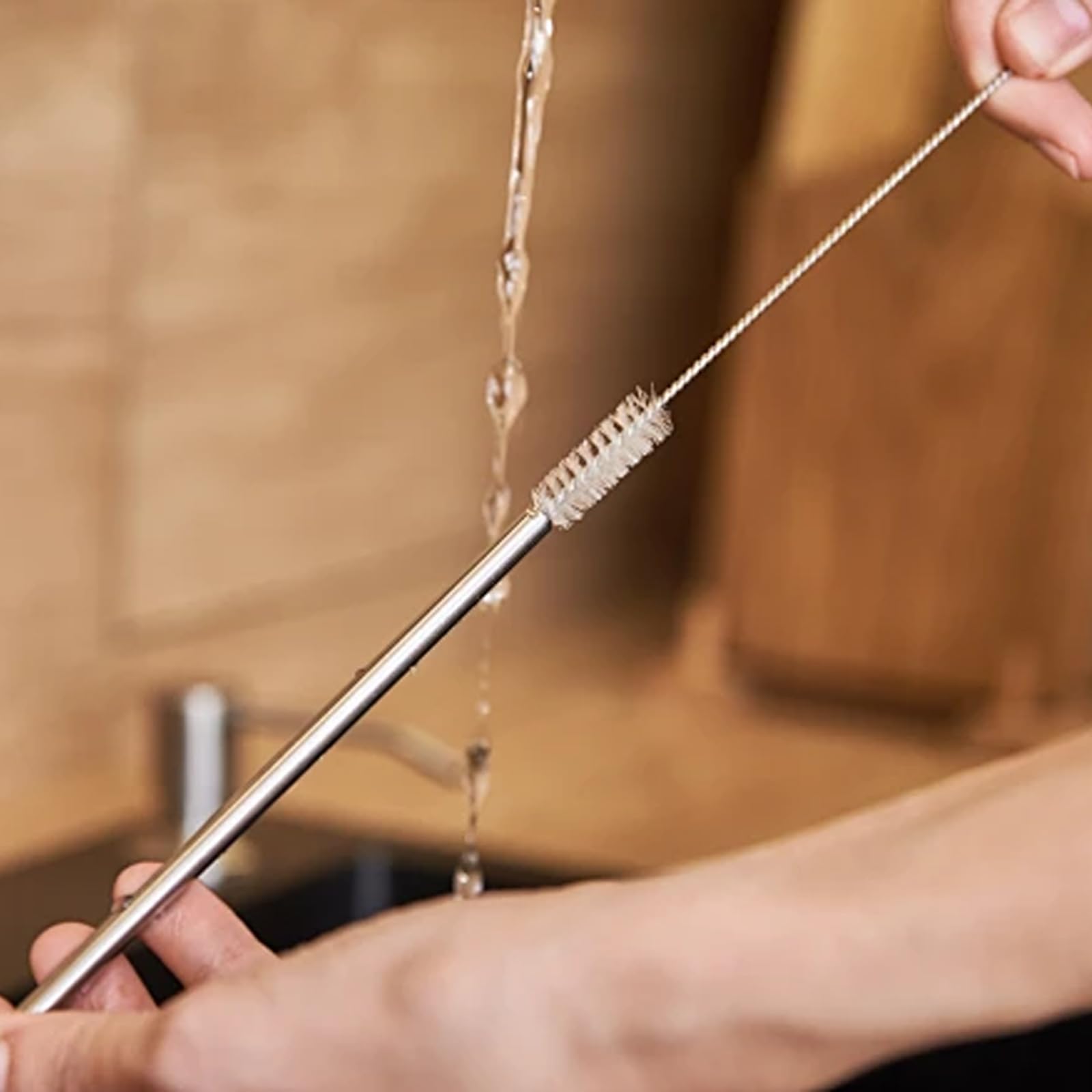 Confezione da 4 spazzole per tubi flessibili da 100 cm, spazzole di pulizia extra lunghe e sottili, adatte per tubi,bottiglie e cannucce