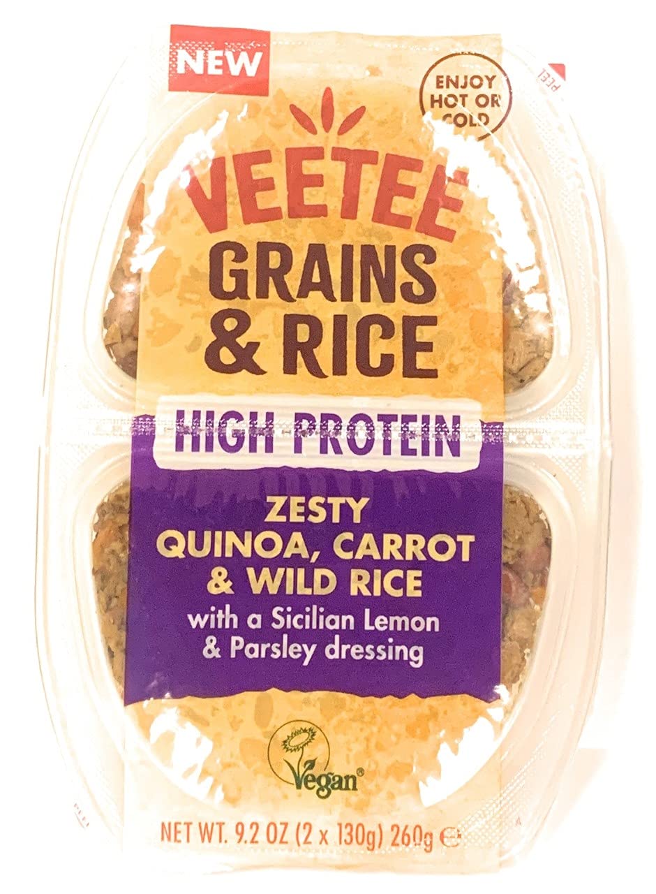 Veetee Grains & Rice Zesty Quinoa, Carrot & Wild Rice with Sicilian lemon & Parsley dressing (2 pack)