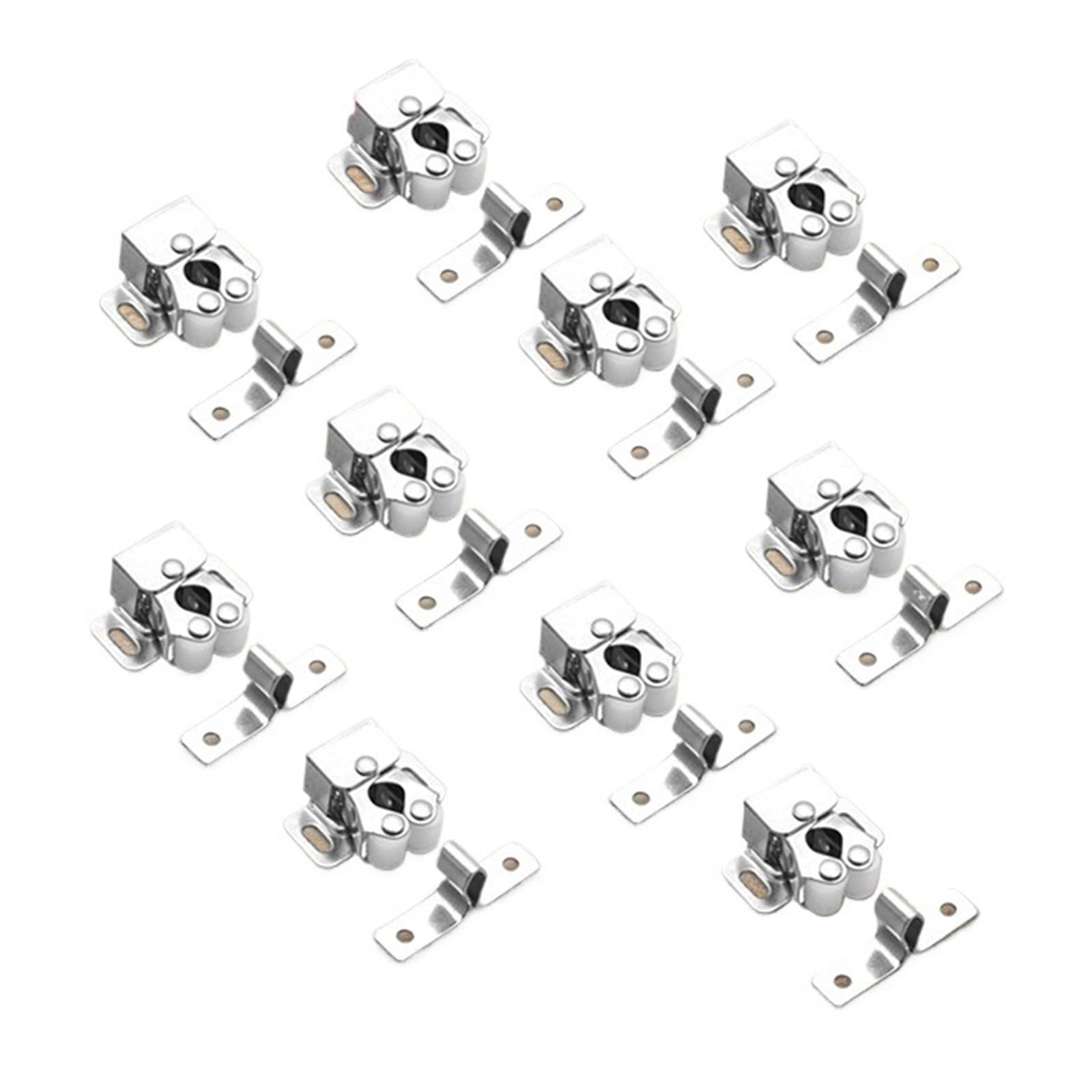 10PCS Door Stop Closer Stoppers Damper Buffer Cabinet Catches for Wardrobe Hardware Furniture Fittings for Furniture(Silver)