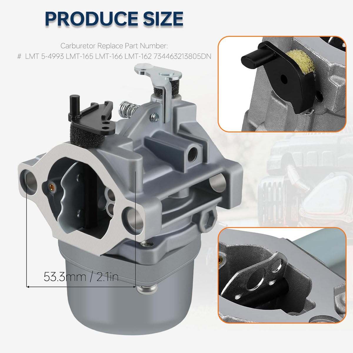 ZAMDOE LMT 5-4993 Carburetor Replacement for Briggs & Stratton 494502 495706 496592 498027 498134 498231 499161 699318 699737 699831 Carburetor Compatible for 28B702 28B707 12HP 28M707 289707 Engine - Image 2
